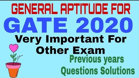 GATE 2020| Lecture 4 | General Aptitude | Numerical Ability| Previous years Questions Solutions |