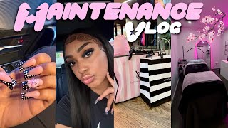 SPRING MAINTENANCE VLOG ❀˖ ° | new hair , nails , lashes , brow tint , self care reset & trip prep 