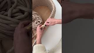 Baby Moses Basket - 100% Handmade By Chunky Recycled Cotton Cord