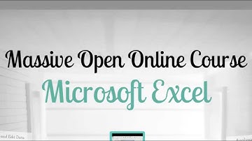 Create a New Microsoft Excel Workbook: Excel MOOC
