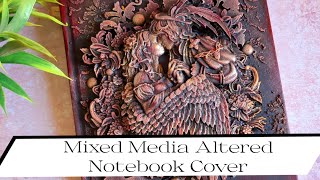 Mixed media Diary cover using @DesignWithZuri Molds || DIY notbook cover decoration idea Diy Vintage Decorative Book Cover Using Designwithzuri Moulds Archu S Art World