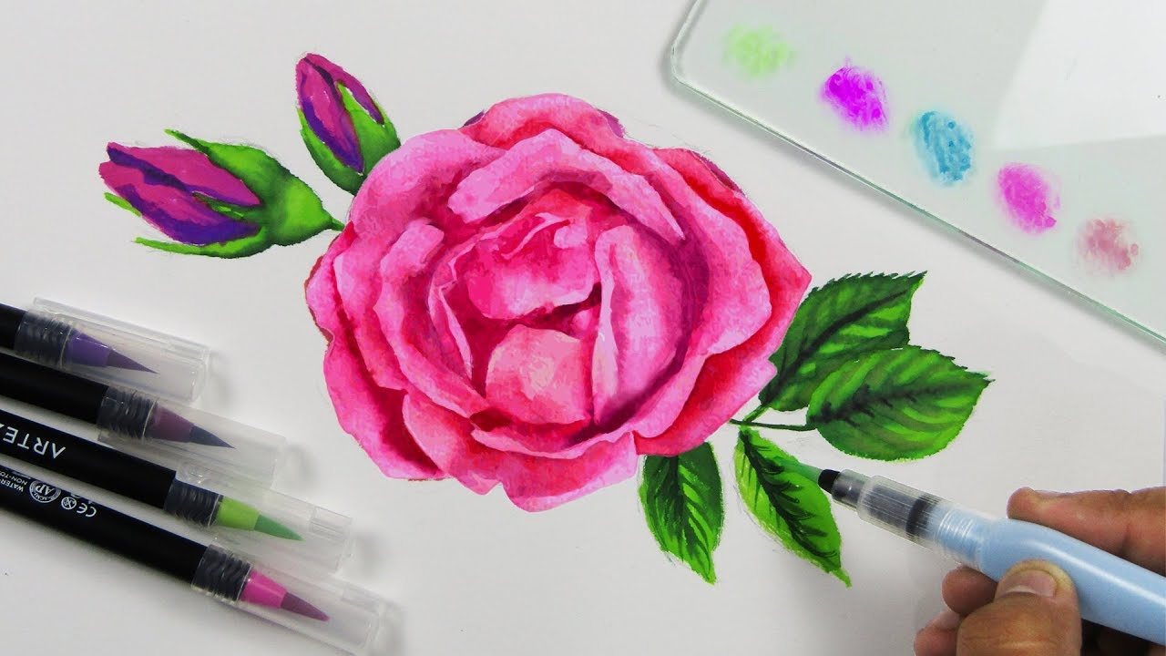 How to draw with WATERCOLOR Markers