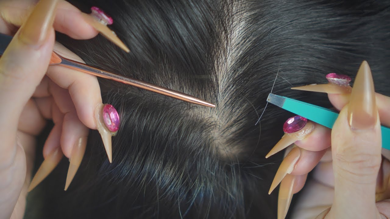 ASMR Hair Plucking & Gentle Scalp Check For Sleep Aid ( Personal Attention )