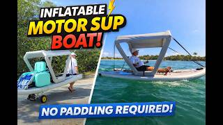 Saturn MSUP365 Inflatable Skiff Setup 🚤 Electric Fin + Sun Shade + Fishing Chair