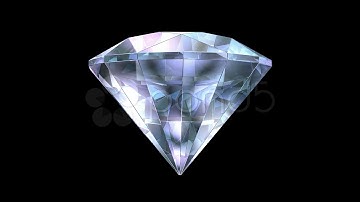 Diamond Spinning Loopable With Alpha Channel Hd1080. Stock Footage