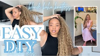 EASY Boho Knotless Braids Tutorial The Perfect Blonde Human Hair