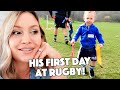 Two Year Old's First day at RUGBY!