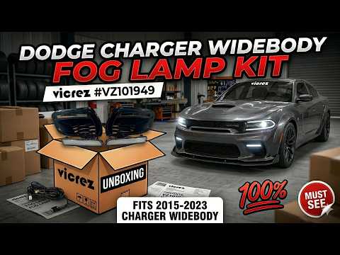 Dodge Charger Widebody LED Fog Light Cover Unboxing | Vicrez vz101949