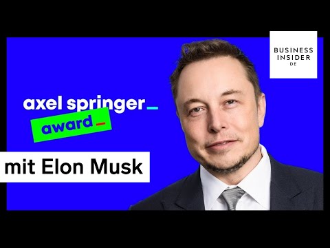 Elon Musk live beim Axel-Springer-Award 2020 in Berlin