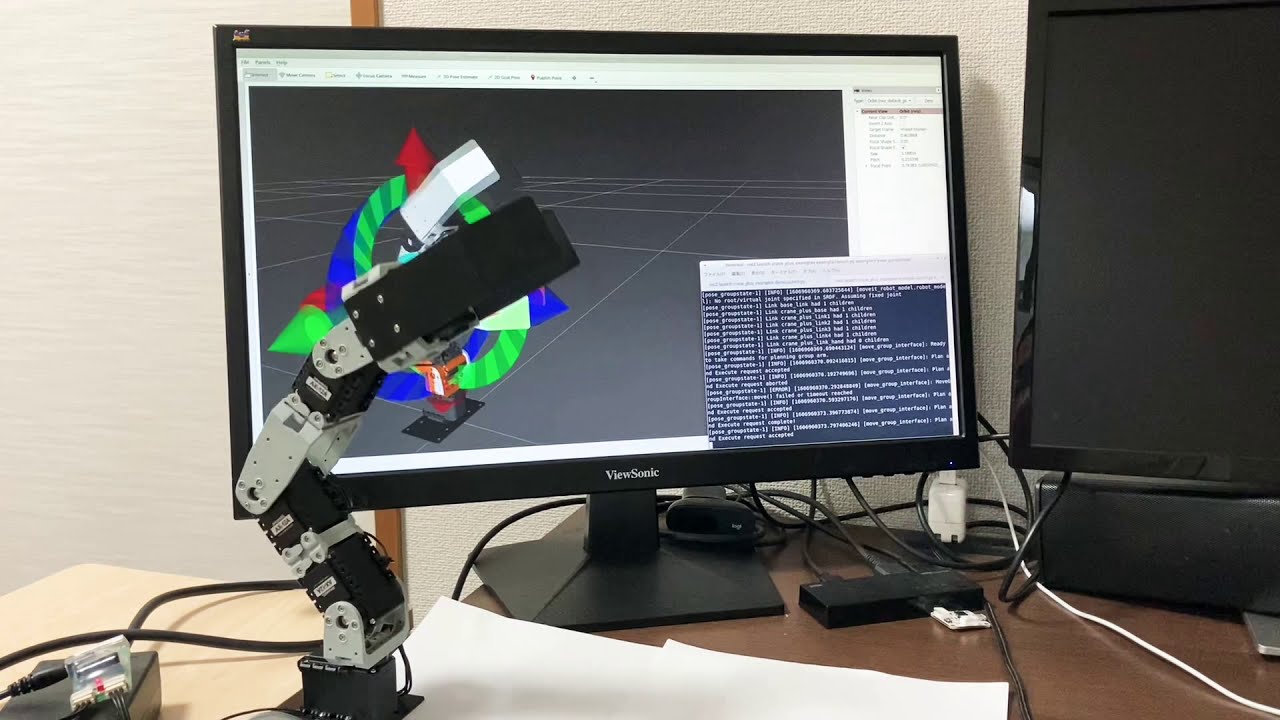 CRANE+ V2 ROS 2 example: pose groupstate - YouTube