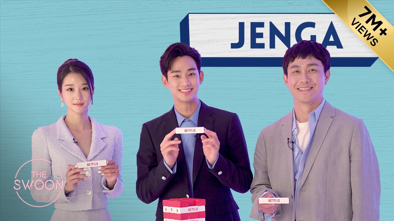 ⁣Kim Soo-hyun, Seo Yea-ji, and Oh Jung-se play Jenga [ENG SUB]