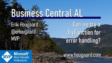 Can we try a TryFunction for error handling in AL and Business Central?