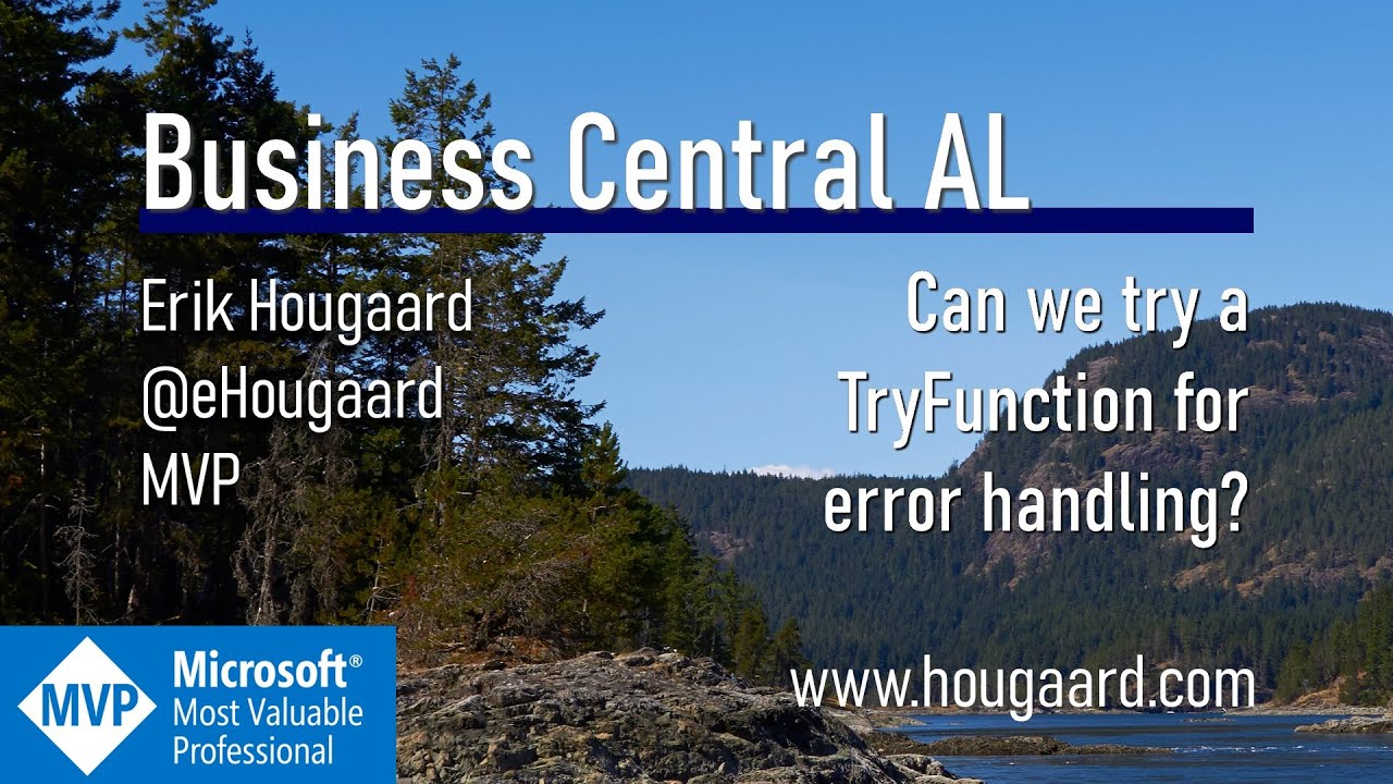 Can we try a TryFunction for error handling in AL and Business Central?