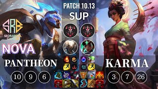 SRB Nova Pantheon vs Karma Sup - KR Patch 10.13