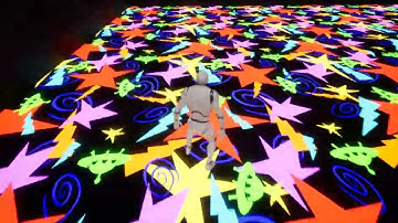 Old school blacklight carpet in Unreal