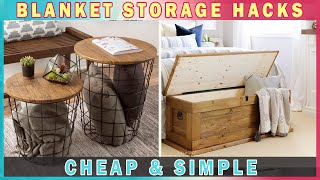 BLANKET STORAGE HACKS! 5 Cheap and Simple Places To Store Your Blankets