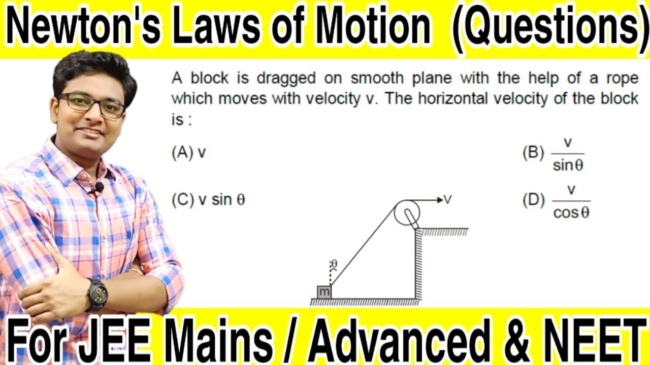 A block is dragged on a smooth plane with the help of a rope which