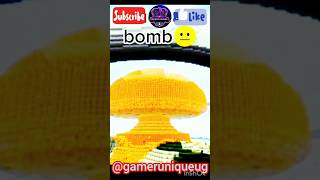 NUCLEAR BOMB IN MINECRAFT || #Shorts #trending #minecraft