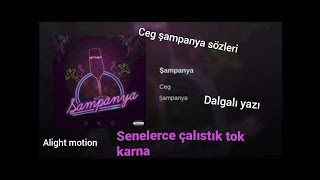 Ceg Şampanya Sözleri (Lyrics)