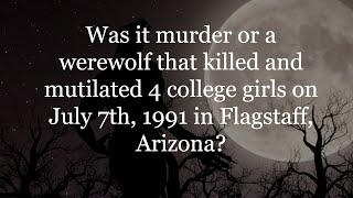 A Werewolf or Murder? Scary/Horror stories.