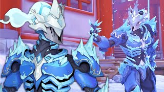 Overwatch - Ice Wraith Genji Skin PvE Gameplay