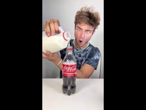 Clear Soda? #shorts #shortsyoutube #shortsvideo #shortsfeed #soda #cocacola #milk #satisfying #hacks