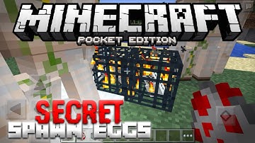 SECRET SPAWN EGGS in Minecraft PE -  Hidden Snow / Iron Golem Spawner in MCPE (Pocket Edition)