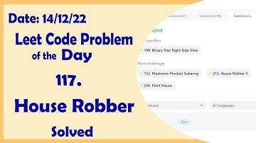 198 || House Robber || Leetcode Daily Challenge