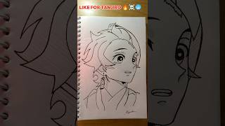 ✨draw 🥶🔥 tanjiro form demon slayer #anime #drawing #tanjiro #art #animedrawing #shorts