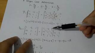 Penggunaan Matriks pada penyelesaian SPLDV dan SPLTV