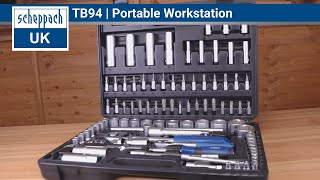 Tb94 Portable Workstation - High-Quality Ratchet Toolkit Set By Scheppach