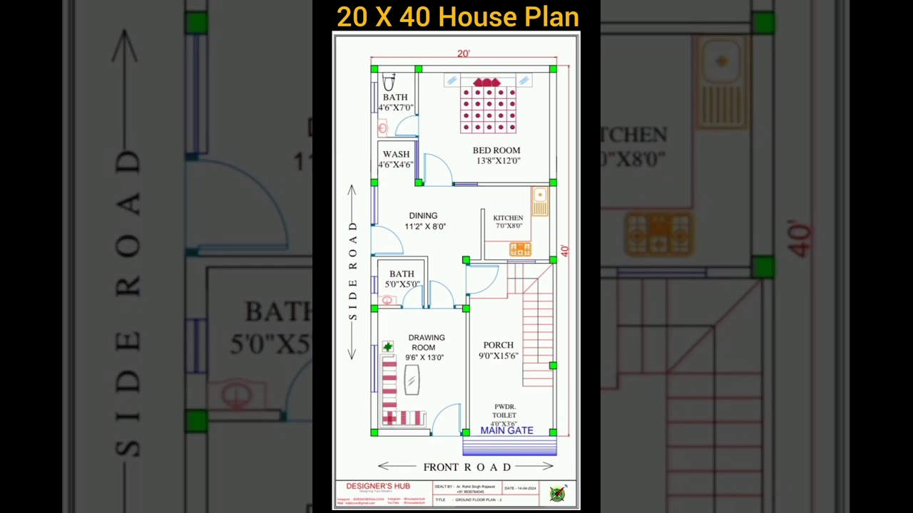 20 X 40 House Plans 🏠 ll 800 Sqft House Plans ll 