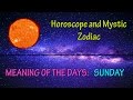 The meaning of the days sunday