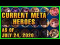 CURRENT META HEROES AS OF JULY 24, 2020 | MOBILE LEGENDS TIER LIST
