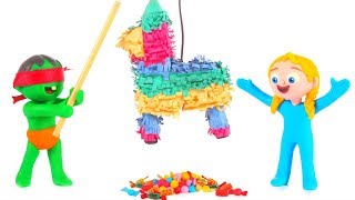 FUNNY KIDS BDAY PARTY ❤ Play Doh Cartoons For Kids