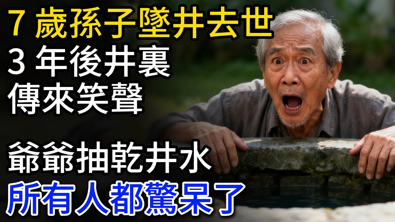 7歲孫子墜井去世，3年後井裏突然傳出笑聲，爺爺抽幹井水，所有人都被接下來一幕驚呆