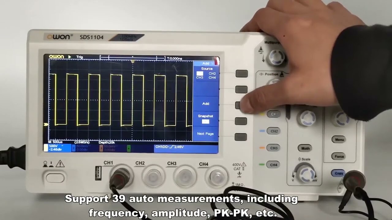 OWON VDS6104 最新 4チャンネルデジタルオシロスコープ LAN付 4ch 1Gs/s 100MHz帯域 PCベース 8BIT PCベース  国内正規品 メーカー直営3年保証