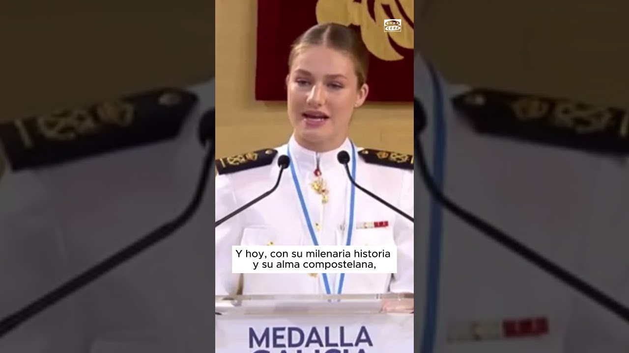 La princesa Leonor hablando en gallego tras recibir la Medalla de Galicia 2025