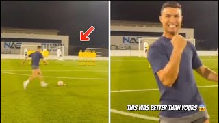 Cristiano Ronaldo Free Kick Goal in Dubai Training!