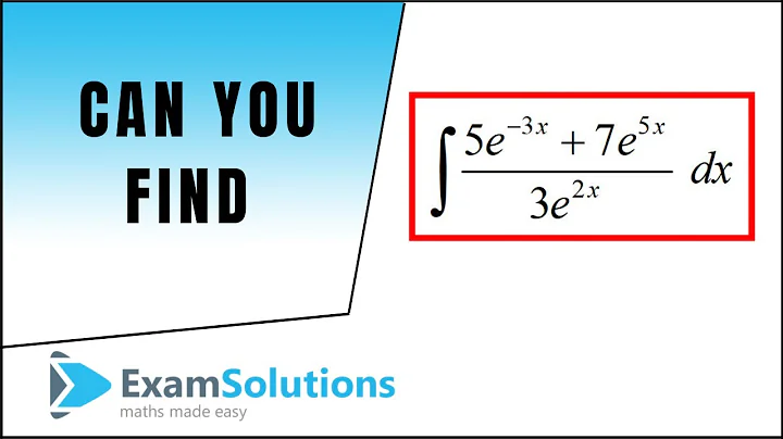 Integration example 6  | ExamSolutions