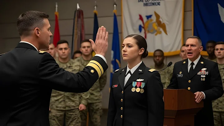 He Tried to Strike Her at the Promotion Ceremony — Then the CO Declared: “She Outranks Everyone Here