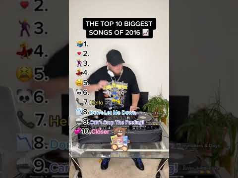 THE TOP 10 BIGGEST SONGS OF 2016