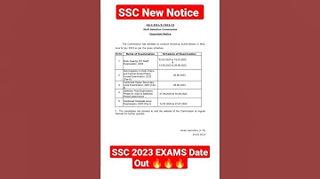 SSC NEW NOTICE // Exams Date Out 🔥🔥// #ssc #ssccgl #sscchsl #sscmts #ssccpo #2023 #2022 #upsc