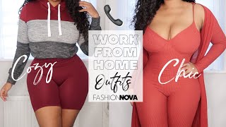 WORK FROM HOME COZY AND CASUAL OUTFITS | FASHION NOVA CURVE