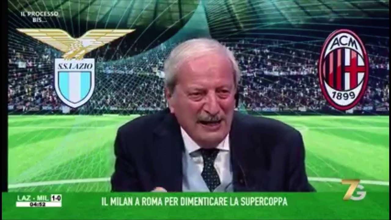 Crudeli scatenato in telecronaca durante Lazio-Milan: 