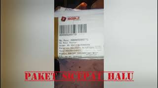 unboxing paket SICEPAT HALU