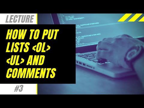 #3 HTML LISTS AND COMMENTS | download HTML template in description