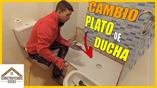 Cambio de PLATO o BAÑERA por PLATO DE DUCHA de RESINA  Paso a paso