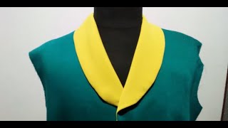 how to sew shawl collar