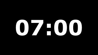 7 Minute Timer with Beautiful and Relaxing Music, Black Background and Alarm